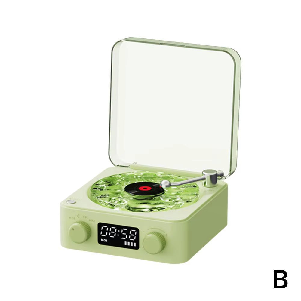Wave Vinyl Player Wireless Retro Sleep Aid Speakers 360 Surround Sound White Noise Bluetooth Speaker Music Center with Light