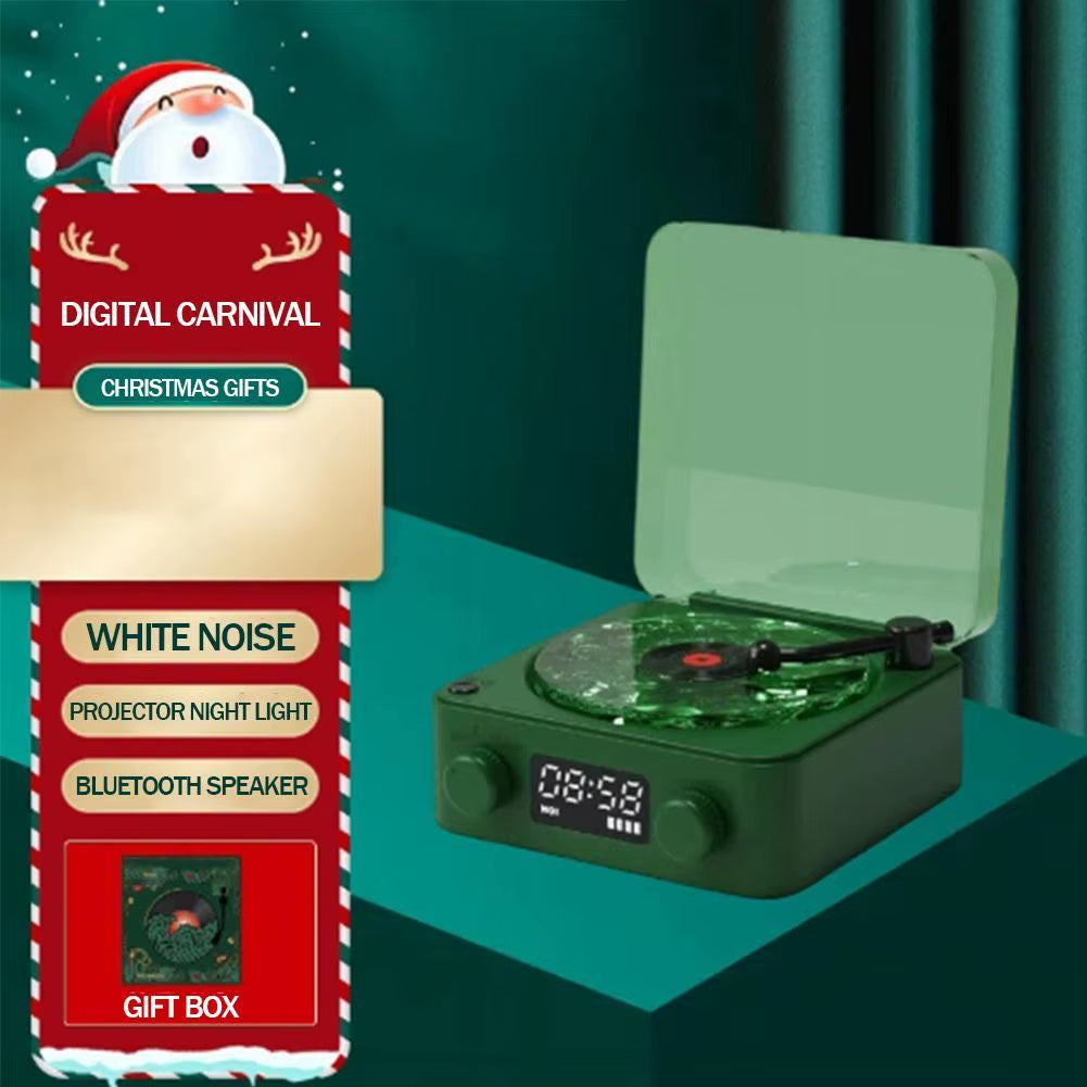 Wave Vinyl Player Wireless Retro Sleep Aid Speakers 360 Surround Sound White Noise Bluetooth Speaker Music Center with Light