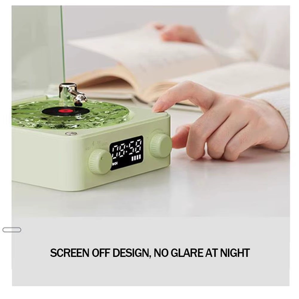 Wave Vinyl Player Wireless Retro Sleep Aid Speakers 360 Surround Sound White Noise Bluetooth Speaker Music Center with Light