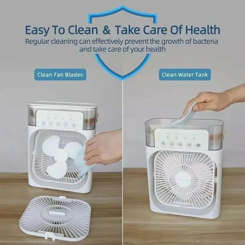 Xiaomi 3-In-1 Portable Fan Air Conditioners Fan with LED Night Light Household Small Air Cooler for Office Home Adjustable Fan