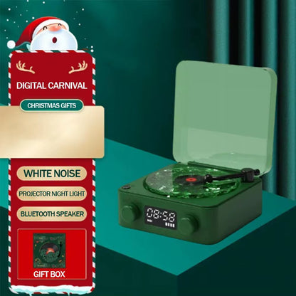 Wave Vinyl Player Wireless Retro Sleep Aid Speakers 360 Surround Sound White Noise Bluetooth Speaker Music Center with Light