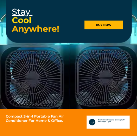 Xiaomi 3-In-1 Portable Fan Air Conditioners Fan with LED Night Light Household Small Air Cooler for Office Home Adjustable Fan