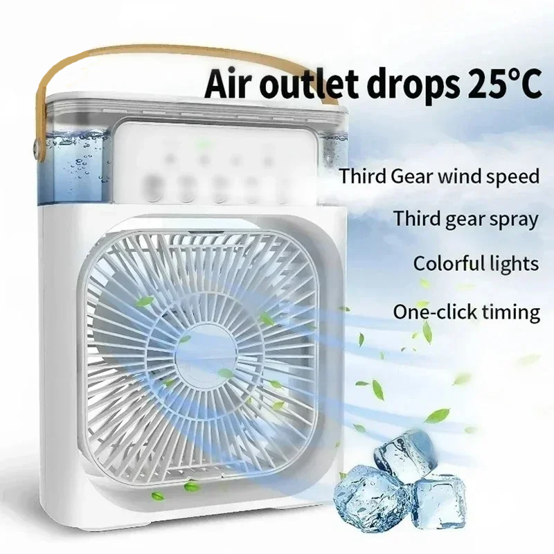 Xiaomi 3-In-1 Portable Fan Air Conditioners Fan with LED Night Light Household Small Air Cooler for Office Home Adjustable Fan