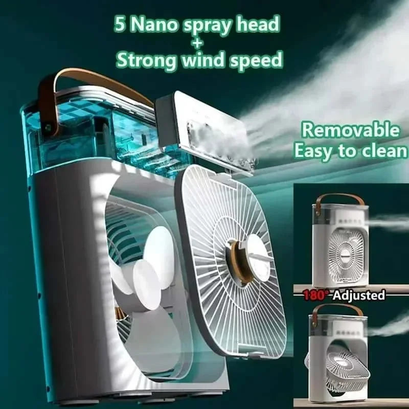 Xiaomi 3-In-1 Portable Fan Air Conditioners Fan with LED Night Light Household Small Air Cooler for Office Home Adjustable Fan