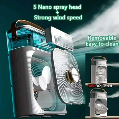 Xiaomi 3-In-1 Portable Fan Air Conditioners Fan with LED Night Light Household Small Air Cooler for Office Home Adjustable Fan