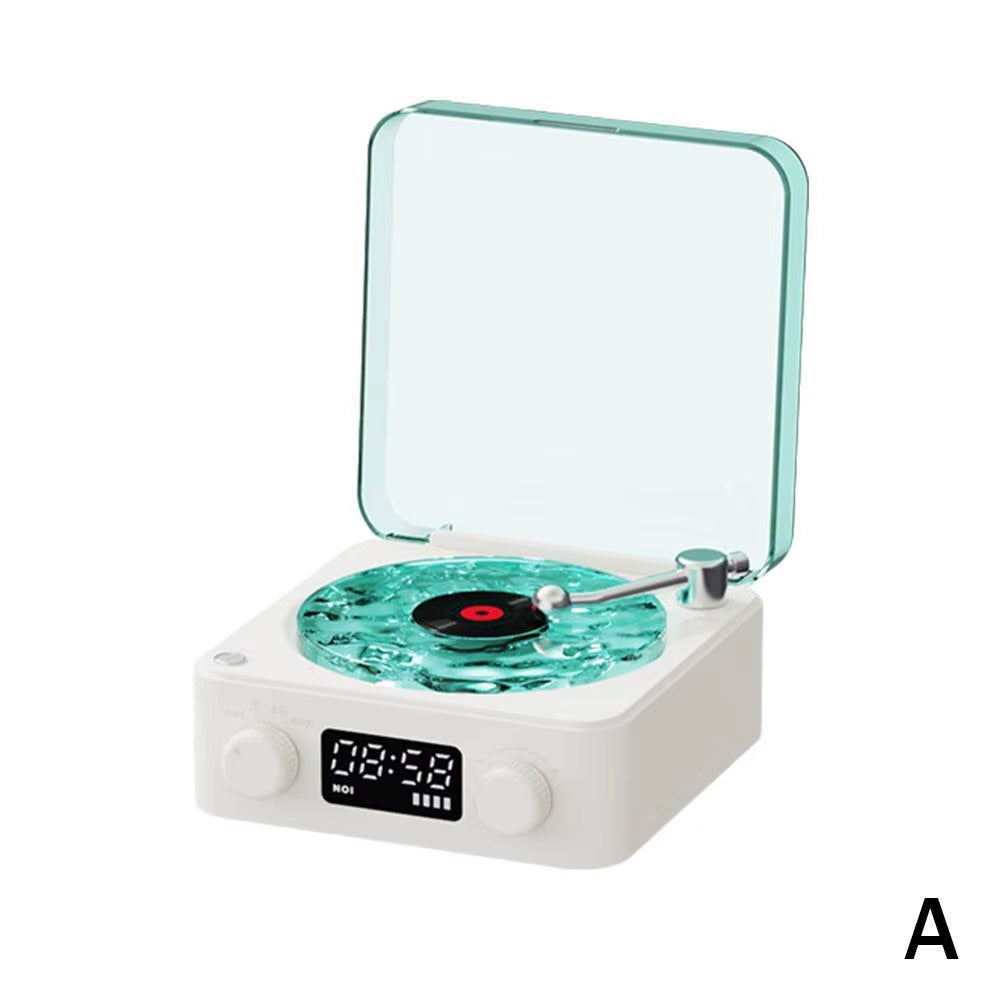 Wave Vinyl Player Wireless Retro Sleep Aid Speakers 360 Surround Sound White Noise Bluetooth Speaker Music Center with Light