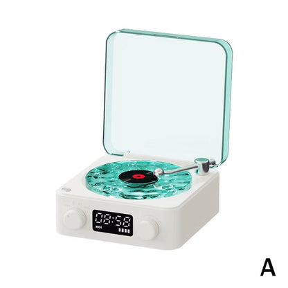 Wave Vinyl Player Wireless Retro Sleep Aid Speakers 360 Surround Sound White Noise Bluetooth Speaker Music Center with Light