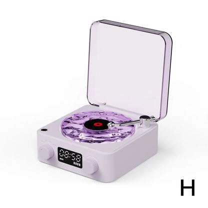 Wave Vinyl Player Wireless Retro Sleep Aid Speakers 360 Surround Sound White Noise Bluetooth Speaker Music Center with Light