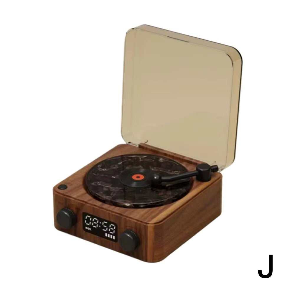 Wave Vinyl Player Wireless Retro Sleep Aid Speakers 360 Surround Sound White Noise Bluetooth Speaker Music Center with Light