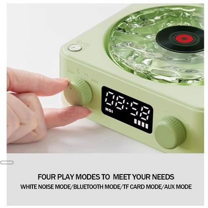 Wave Vinyl Player Wireless Retro Sleep Aid Speakers 360 Surround Sound White Noise Bluetooth Speaker Music Center with Light